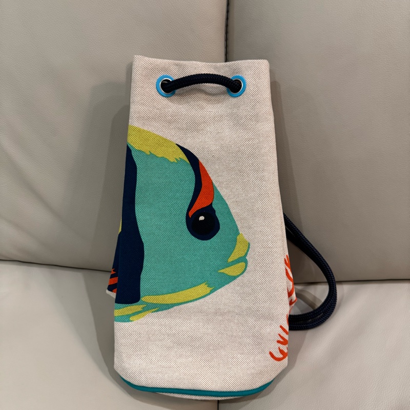 Hermes 愛馬仕 海洋系列帆布肩背包/全新閒置美品-0