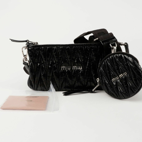 MIU MIU 5BH190 Logo Materasse 單肩斜背包