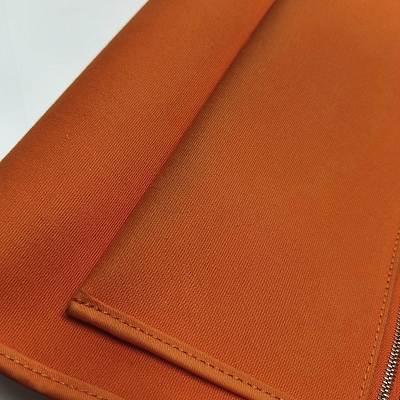 HERMÈS Herbag 31 愛馬仕橙帆布單肩包手提包 銀色五金-16