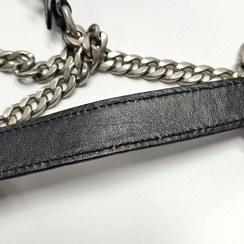 PRADA Cahier 白色牛皮鑲嵌斜挎包單肩包 銀色五金-11