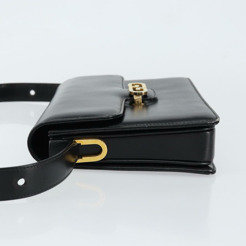 【日本直送】GUCCI 黑色金色皮革單肩包 正品 ep11506-3