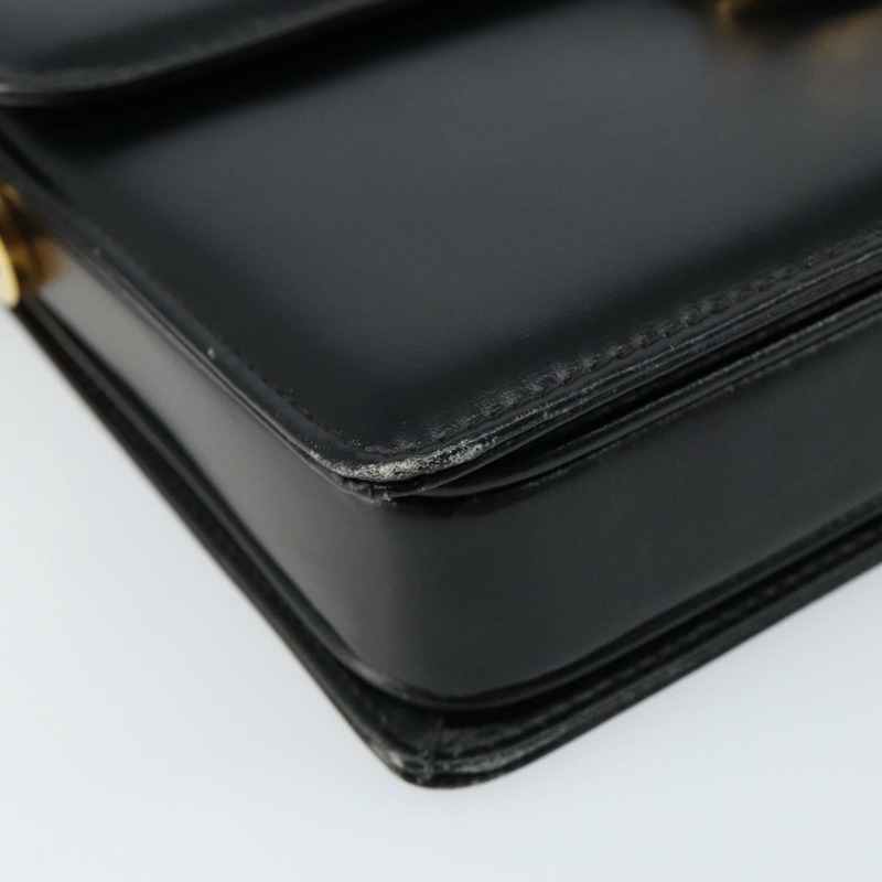 【日本直送】GUCCI 黑色金色皮革單肩包 正品 ep11506-13