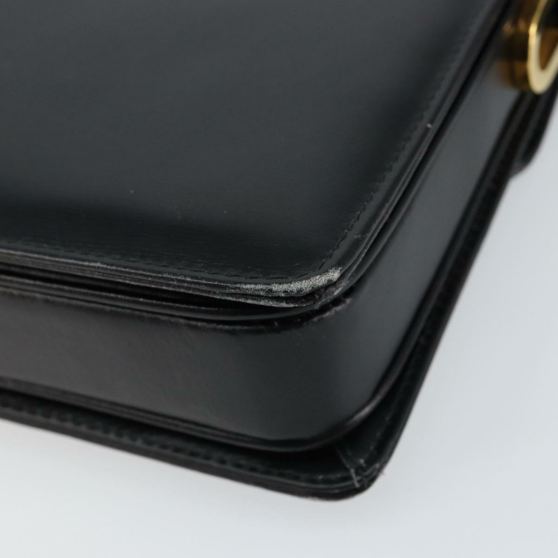 【日本直送】GUCCI 黑色金色皮革單肩包 正品 ep11506-14