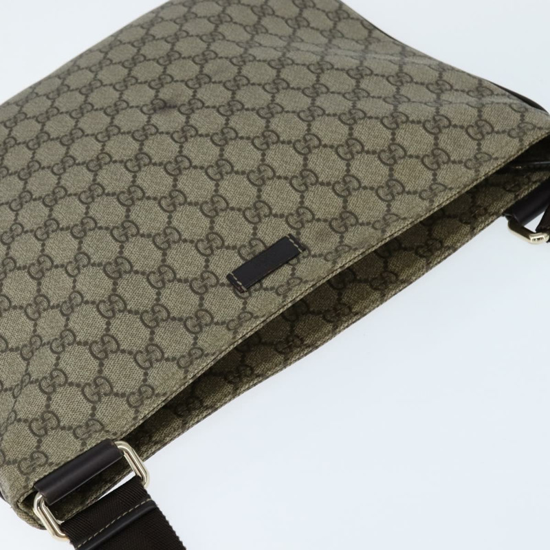 【日本直送】GUCCI GG Supreme 單肩包 PVC 米色 金色 201446 正品 148846-5