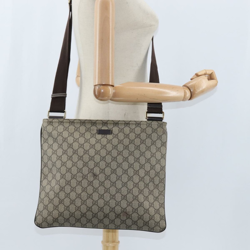 【日本直送】GUCCI GG Supreme 單肩包 PVC 米色 金色 201446 正品 148846-20