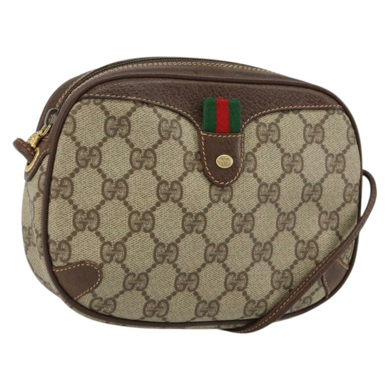 【日本直送】GUCCI GG Supreme Web Sherry Line 手提包 PVC 米色 紅色 156 02 066 正品 150544-0