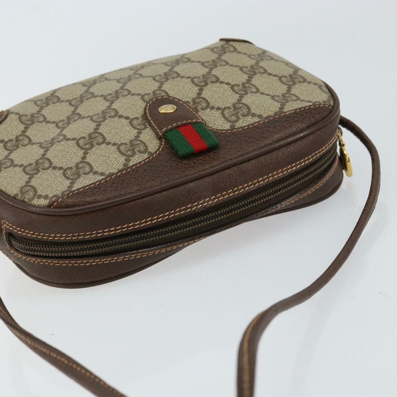 【日本直送】GUCCI GG Supreme Web Sherry Line 手提包 PVC 米色 紅色 156 02 066 正品 150544-5