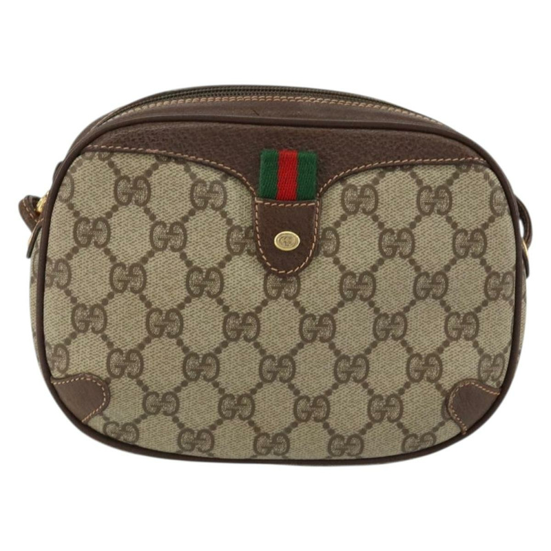 【日本直送】GUCCI GG Supreme Web Sherry Line 手提包 PVC 米色 紅色 156 02 066 正品 150544-12