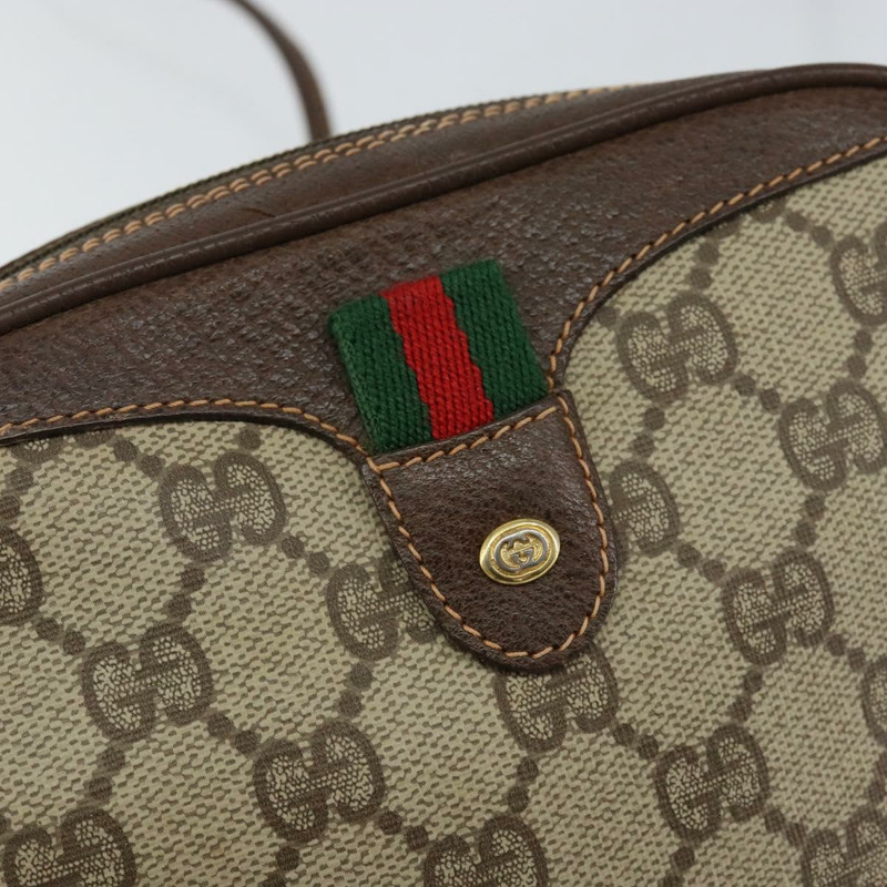 【日本直送】GUCCI GG Supreme Web Sherry Line 手提包 PVC 米色 紅色 156 02 066 正品 150544-16