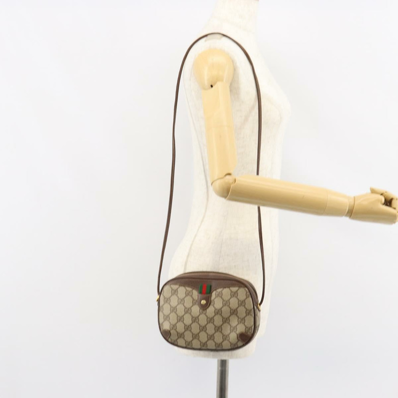 【日本直送】GUCCI GG Supreme Web Sherry Line 手提包 PVC 米色 紅色 156 02 066 正品 150544-20