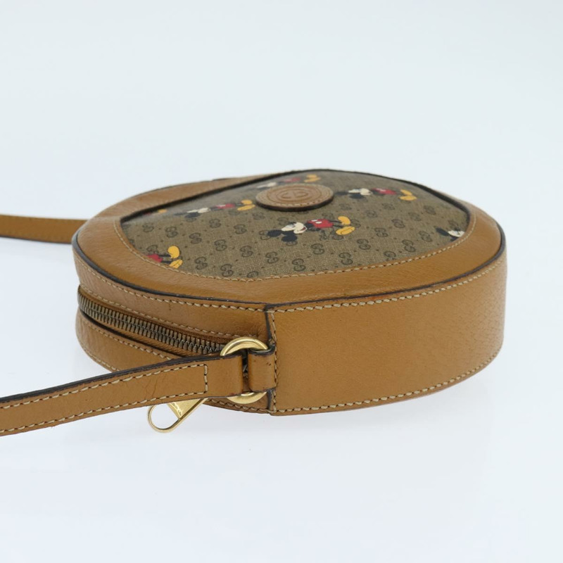 【日本直送】GUCCI Micro GG Supreme Disney 聯名手提包 PVC 米色 603938 正品 150614-3