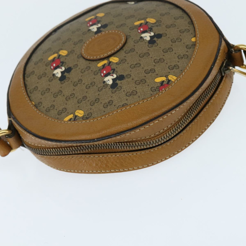 【日本直送】GUCCI Micro GG Supreme Disney 聯名手提包 PVC 米色 603938 正品 150614-5