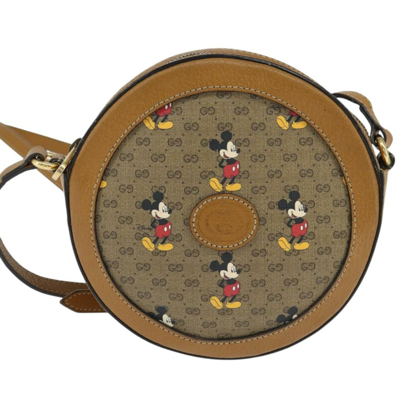【日本直送】GUCCI Micro GG Supreme Disney 聯名手提包 PVC 米色 603938 正品 150614-12