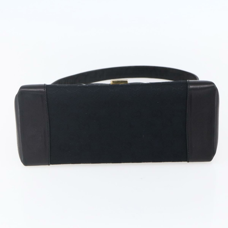 【日本直送】GUCCI GG帆布肩背包 黑色金色 正品 147856-4