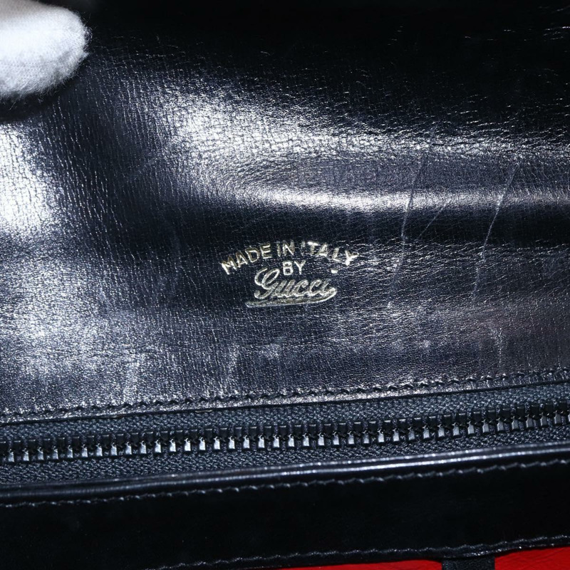 【日本直送】GUCCI GG帆布肩背包 黑色金色 正品 147856-9