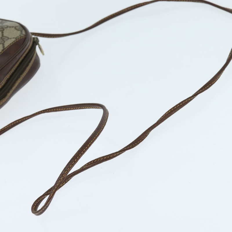 【日本直送】GUCCI GG Supreme Web Sherry Line 手拿包 PVC 米色 金色 89 02 066 Auth 150444-6