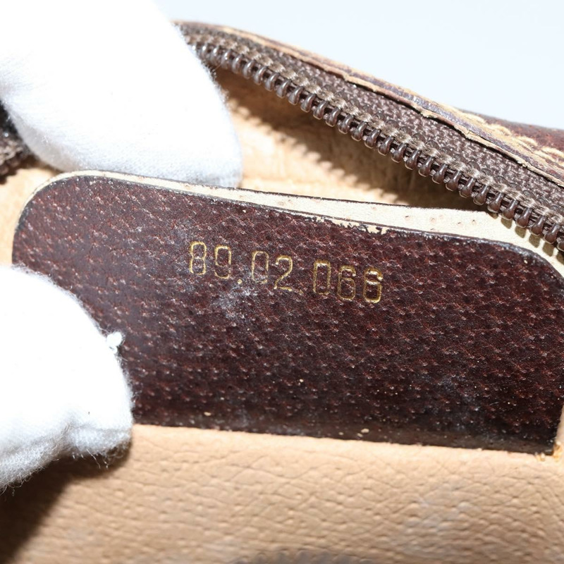 【日本直送】GUCCI GG Supreme Web Sherry Line 手拿包 PVC 米色 金色 89 02 066 Auth 150444-11