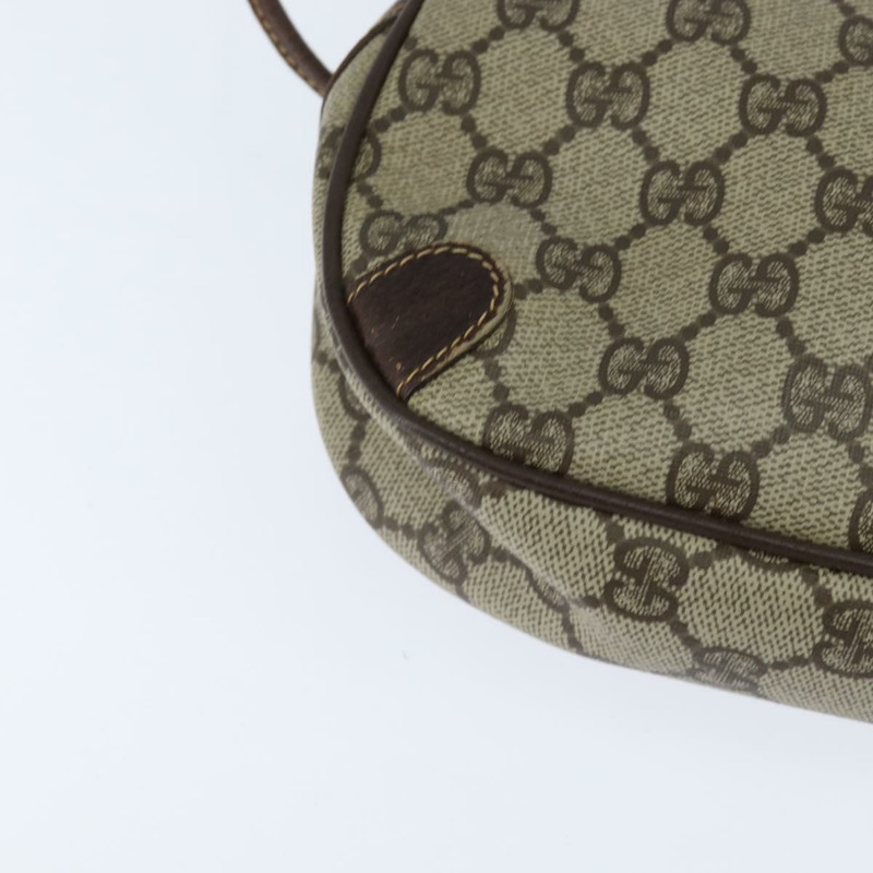 【日本直送】GUCCI GG Supreme Web Sherry Line 手拿包 PVC 米色 金色 89 02 066 Auth 150444-14