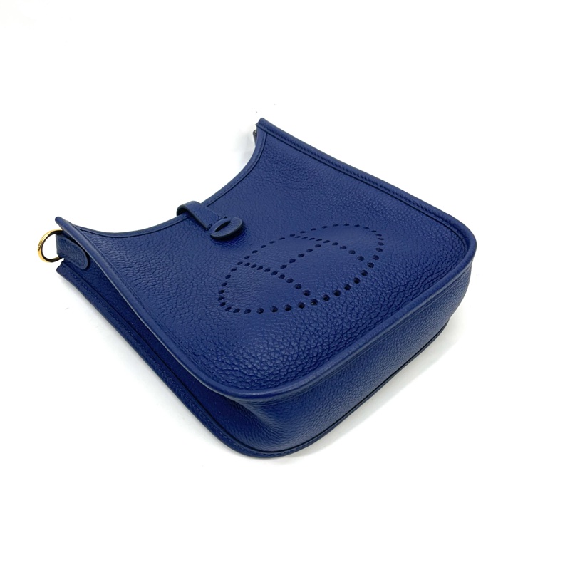 Hermes M3 blue encre TC皮Mini Evelyne-5