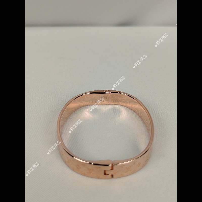 莉亞精品♡LV 玫瑰金滿印手環 尺碼M 近新閒置-2