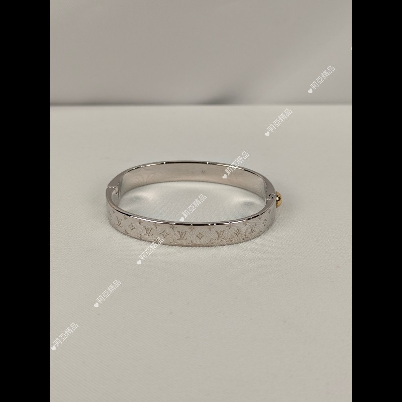 莉亞精品♡LV 銀滿印手環 尺碼M 近新閒置-2