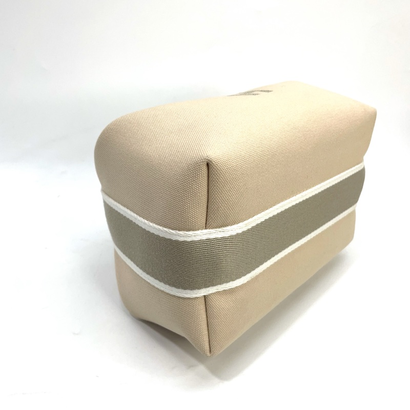 Hermes 米白帆布銀釦Bride a Brac PM 飯盒包-5