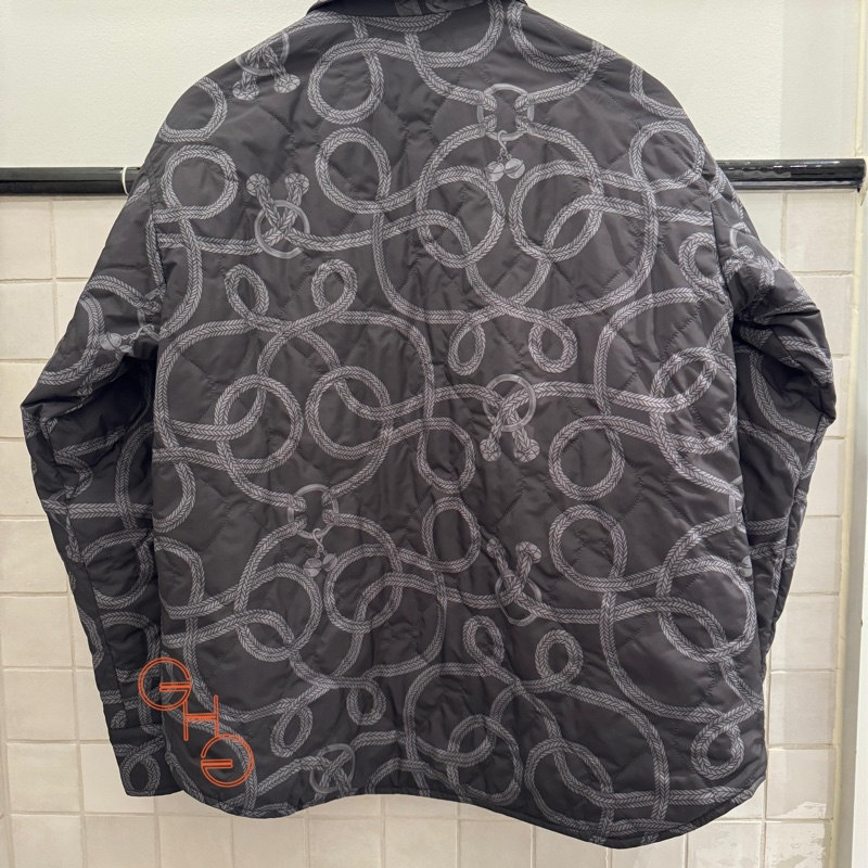 愛馬仕秋冬二五雙面間棉博外套/ 灰黑色/ 38 (全新品)-7