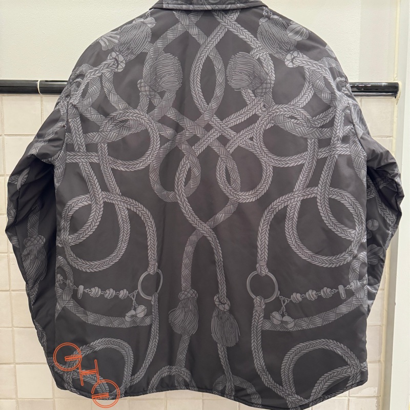愛馬仕秋冬二五雙面間棉博外套/ 灰黑色/ 38 (全新品)-9
