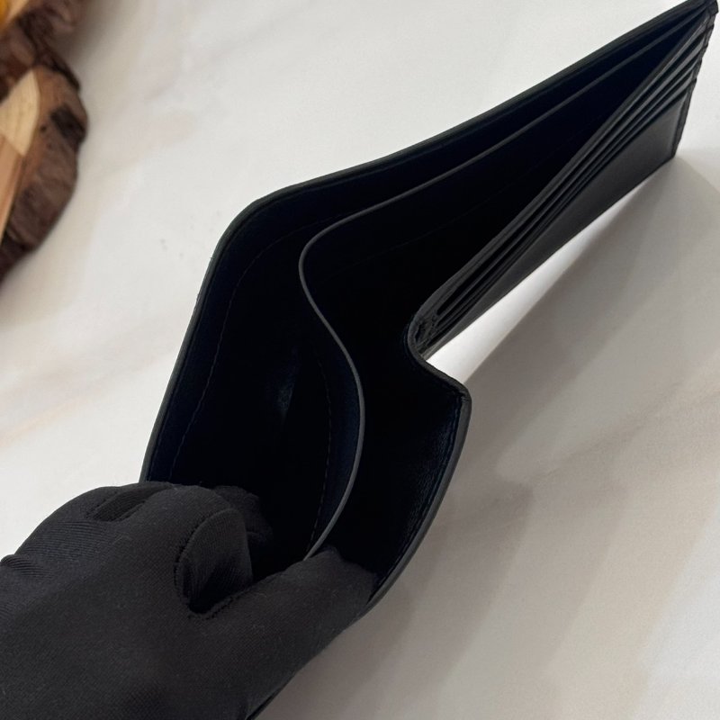 *SHIHNA名牌精品*Bottega Veneta黑色編織小牛皮短夾-6