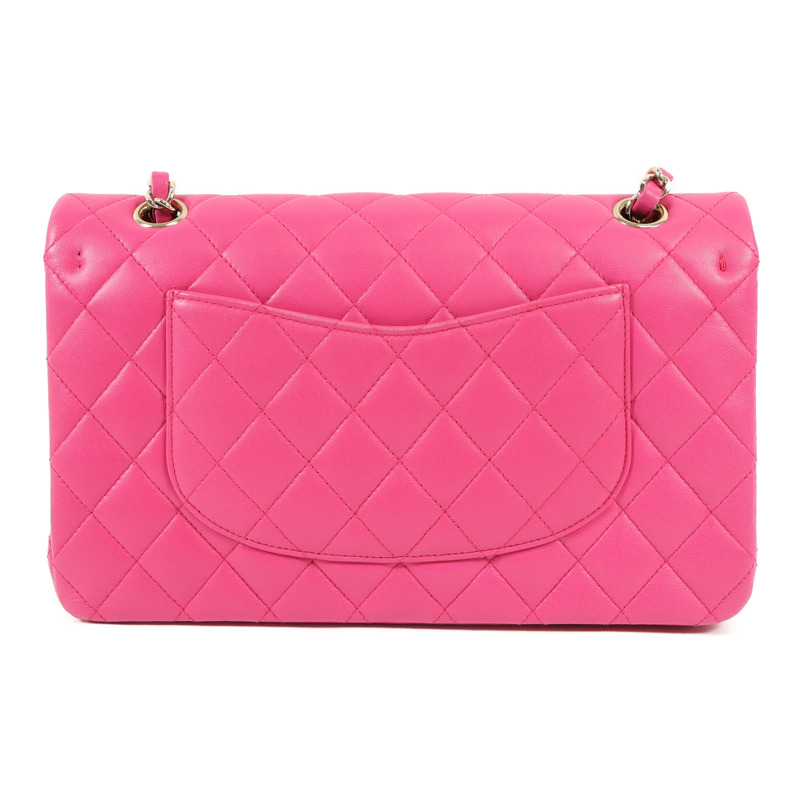 CHANEL 羊皮皮革Classic 25銀扣鏈帶肩背袋-1