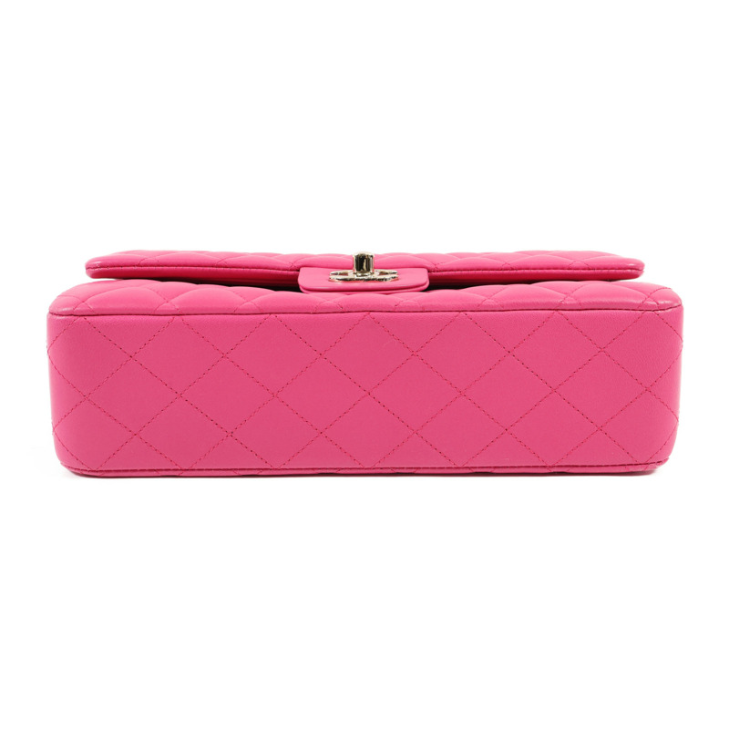 CHANEL 羊皮皮革Classic 25銀扣鏈帶肩背袋-3