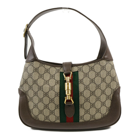 BALENCIAGA 塗層帆布Hacker Hobo Small金扣手挽袋