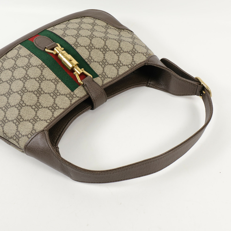 BALENCIAGA 塗層帆布Hacker Hobo Small金扣手挽袋-4