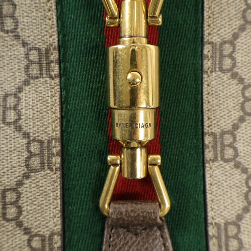 BALENCIAGA 塗層帆布Hacker Hobo Small金扣手挽袋-7