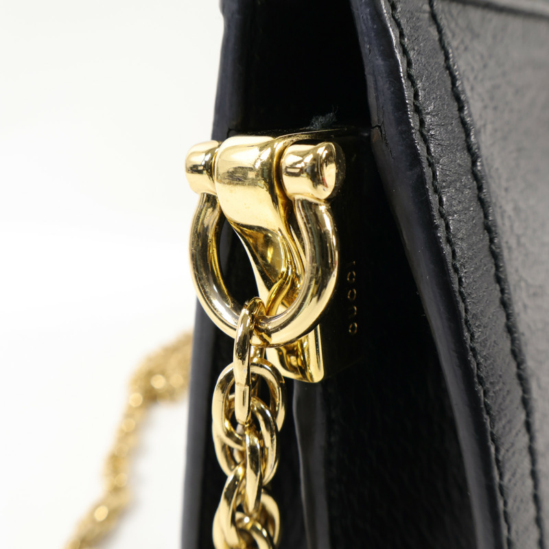 GUCCI 牛皮皮革Ophidia GG金扣鏈帶肩背袋-9