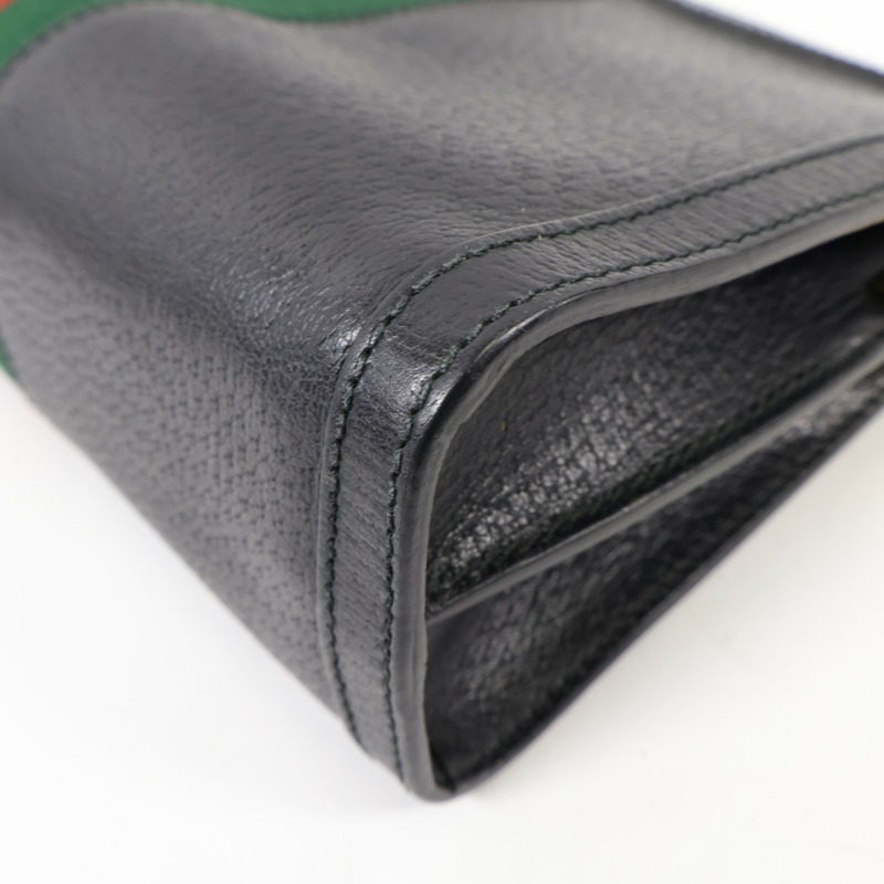 GUCCI 牛皮皮革Ophidia GG金扣鏈帶肩背袋-14