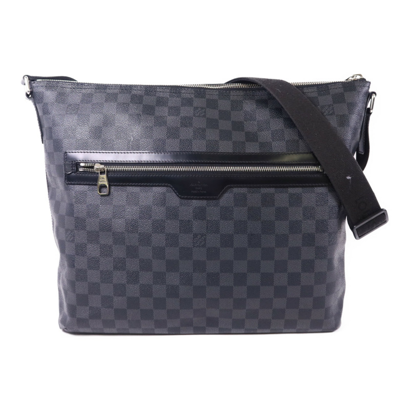LOUIS VUITTON Damier Graphite Mick GM銀扣肩背袋-0