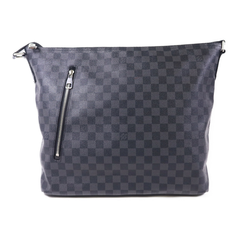 LOUIS VUITTON Damier Graphite Mick GM銀扣肩背袋-1