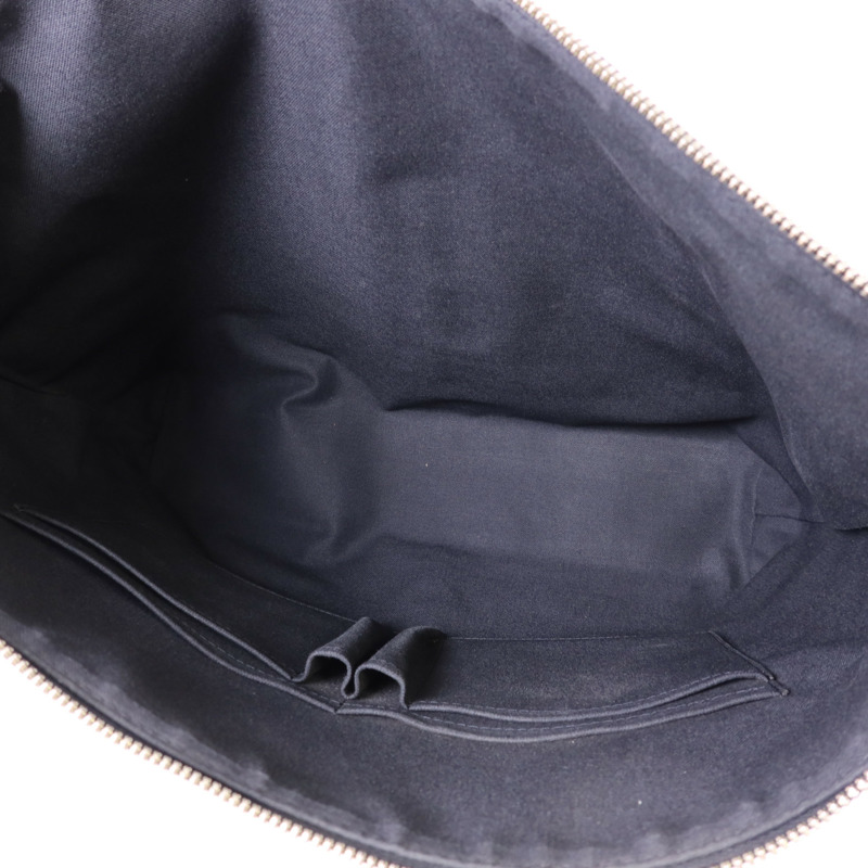 LOUIS VUITTON Damier Graphite Mick GM銀扣肩背袋-5