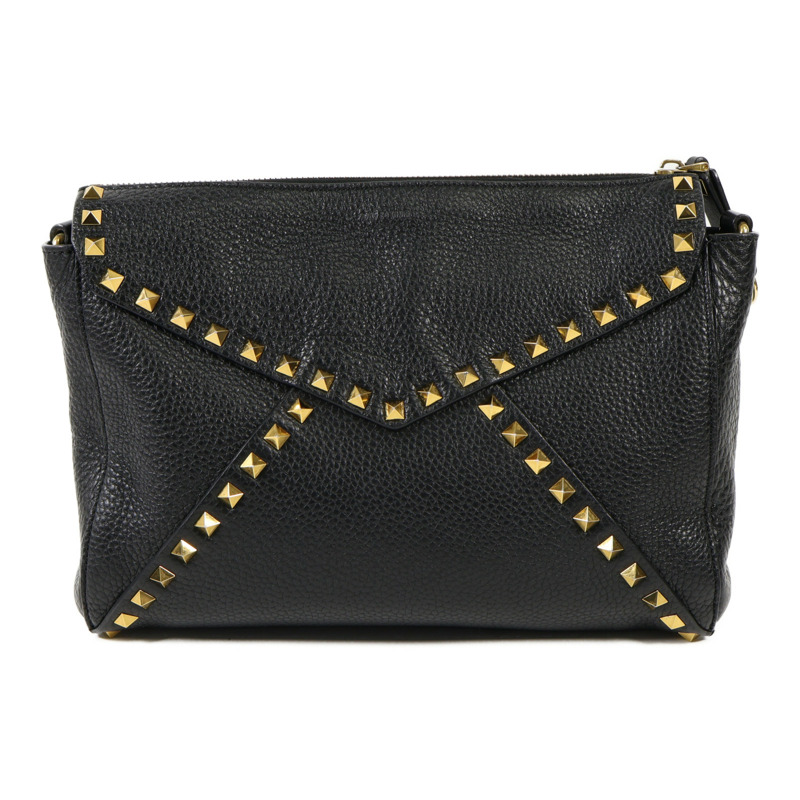 Valentino 牛皮皮革Shoulder Bag金扣肩背袋-1