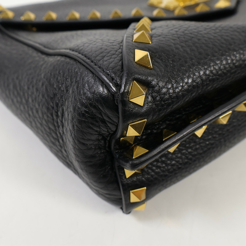 Valentino 牛皮皮革Shoulder Bag金扣肩背袋-8