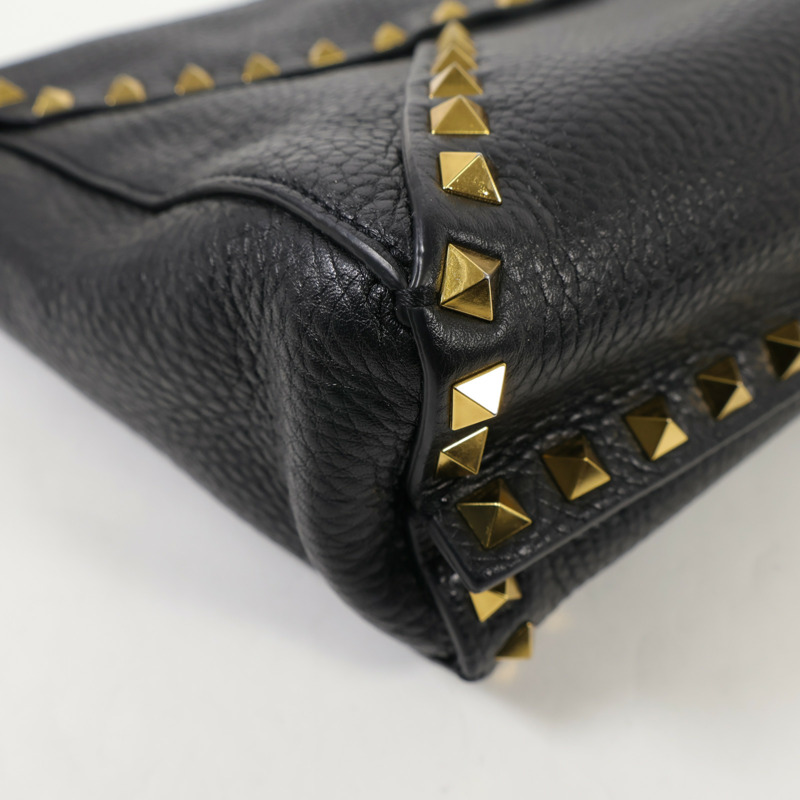 Valentino 牛皮皮革Shoulder Bag金扣肩背袋-10