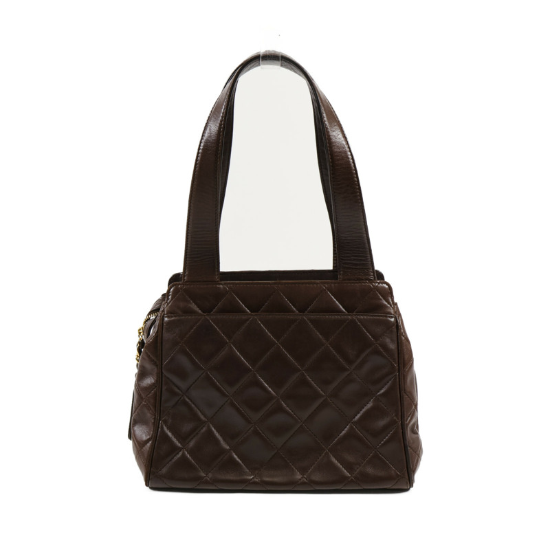 CHANEL 羊皮皮革Vintage Hand Bag金扣手挽袋-1