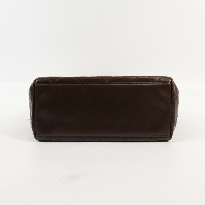 CHANEL 羊皮皮革Vintage Hand Bag金扣手挽袋-3