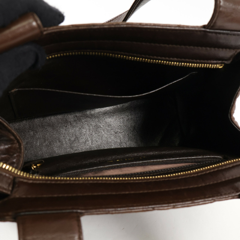 CHANEL 羊皮皮革Vintage Hand Bag金扣手挽袋-5