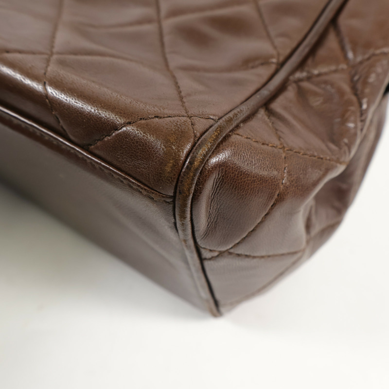 CHANEL 羊皮皮革Vintage Hand Bag金扣手挽袋-12