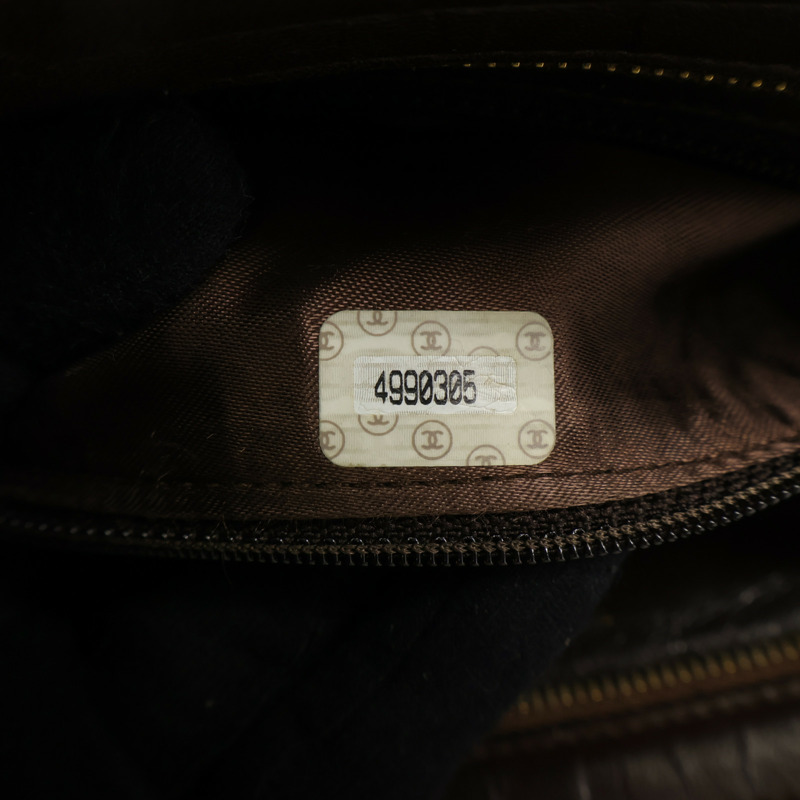 CHANEL 羊皮皮革Vintage Hand Bag金扣手挽袋-15