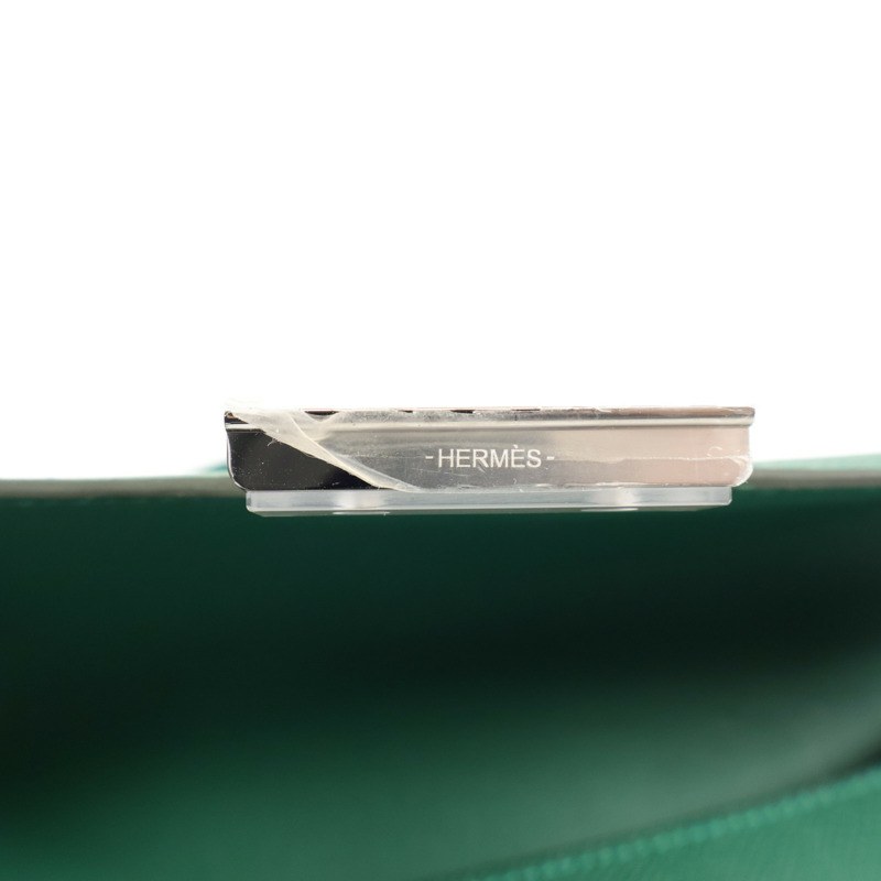 HERMES Epsom皮革Constance Elan銀扣肩背袋Vert Moyen-13