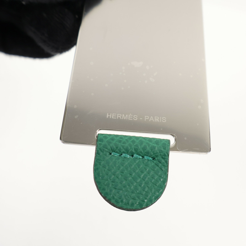 HERMES Epsom皮革Constance Elan銀扣肩背袋Vert Moyen-17