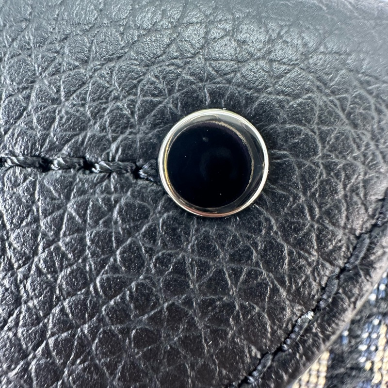 全新🔥DIOR Oblique Saddle 黑色真皮拼緹花馬鞍包 晶片款-6